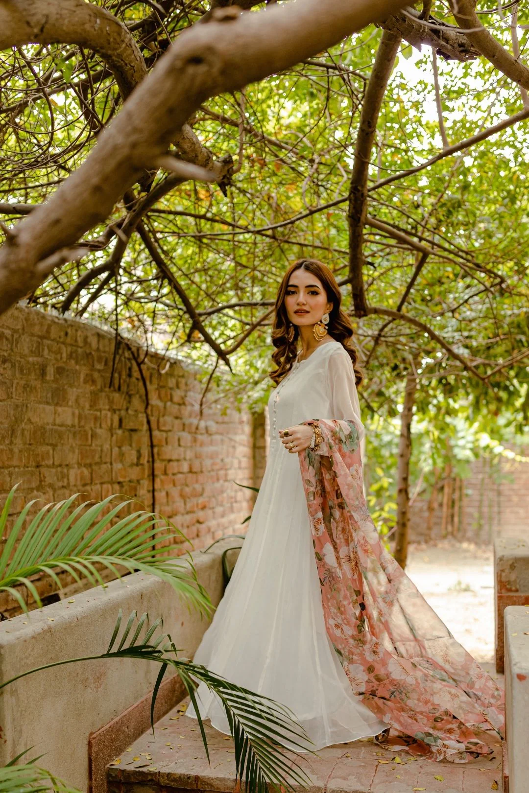 Deep White Dupatta - Image 4